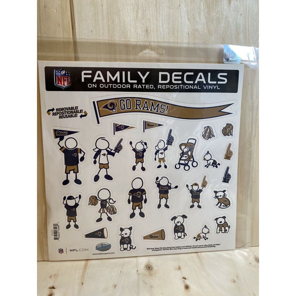 St. Louis Rams NFL Football Family Decal Stickers‎ #1 Fan Family New